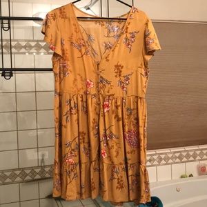 🌸SOLD🌸Mustard/floral dress